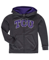 Colosseum Big Boys  Charcoal Tcu Horned Frogs Big Logo Pullover Hoodie In Charcoal