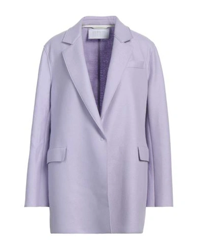 Harris Wharf London Woman Blazer Lilac Size 6 Virgin Wool In Purple