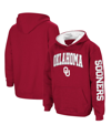 Colosseum Youth Boys Oklahoma Sooners 2-hit Team Pullover Hoodie In Crimson