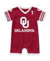 Colosseum Newborn And Infant Boys And Girls  Crimson Oklahoma Sooners Bumpo Football Logo Romper In Crimson