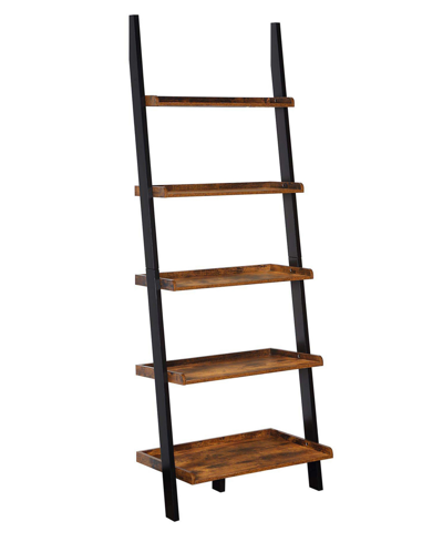 Convenience Concepts 25" Solid Pine American Heritage Bookshelf Ladder In Barnwood,black