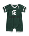 Colosseum Newborn And Infant Boys And Girls  Green Michigan State Spartans Bumpo Football Logo Romper In Green