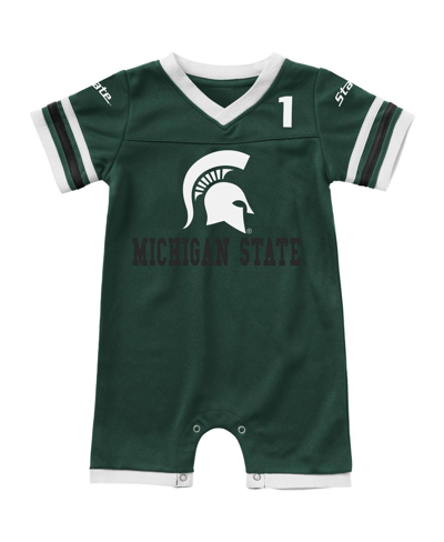 COLOSSEUM NEWBORN AND INFANT BOYS AND GIRLS COLOSSEUM GREEN MICHIGAN STATE SPARTANS BUMPO FOOTBALL LOGO ROMPER