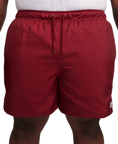 Nike Men's Club Flow Relaxed-fit 6" Drawstring Shorts In Red