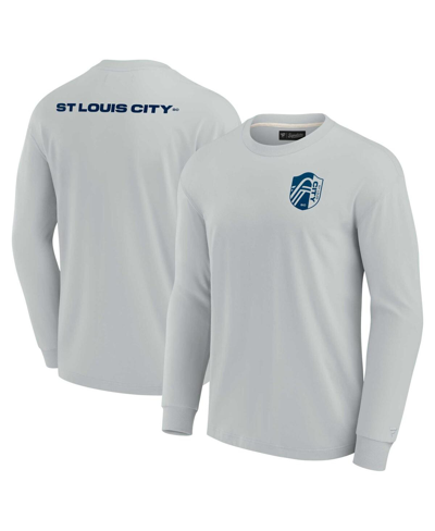 Fanatics Signature Men's And Women's  Gray St. Louis Cardinals Super Soft Long Sleeve T-shirt