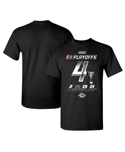 Checkered Flag Sports Men's  Heather Charcoal 2023 Nascar Cup Series Playoffs Championship Four T-shi