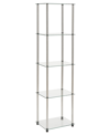 Convenience Concepts 15.75" Glass Designs2go Classic 5 Tier Tower In Glass