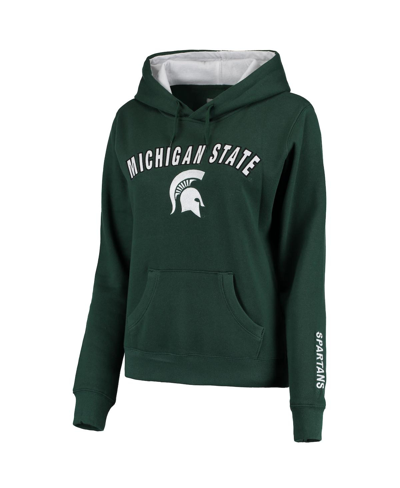 Colosseum Women's Green Michigan State Spartans Arch And Logo 1 Pullover Hoodie