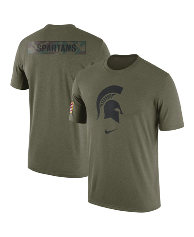 NIKE MEN'S NIKE OLIVE MICHIGAN STATE SPARTANS MILITARY-INSPIRED PACK T-SHIRT