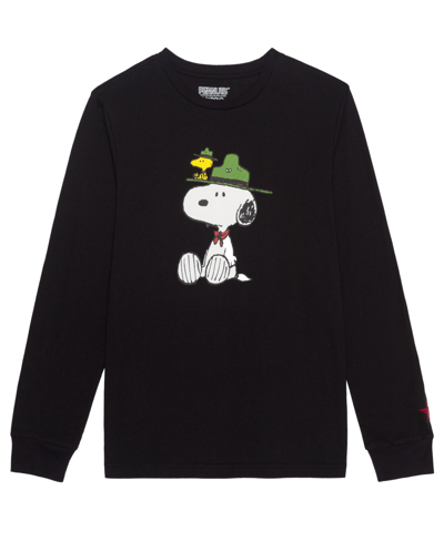 Hybrid Apparel Peanuts Beagle Scout Crew Fleece With Macy's Day Parade Star In Black