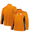 Profile Men's  Tennessee Orange Tennessee Volunteers Big And Tall Quarter-zip Raglan Jacket In Tennessee Orange