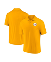 Fanatics Men's  Gold Pittsburgh Steelers Component Polo Shirt In Gold
