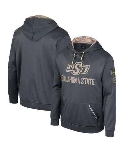 Colosseum Men's  Charcoal Oklahoma State Cowboys Oht Military-inspired Appreciation Pullover Hoodie