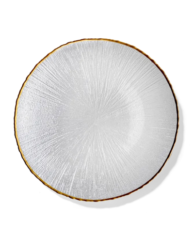 American Atelier Serveware Centro Glass Charger Plate In White