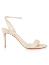 Christian Louboutin Women's Loubigirl 85mm Leather Sandals In Leche