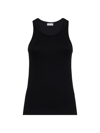 Brunello Cucinelli Ribbed Cotton Jersey Tank Top In Black