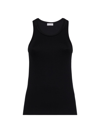 Brunello Cucinelli Ribbed Cotton Jersey Tank Top In Noir