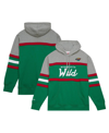 Mitchell & Ness Men's  Green, Gray Minnesota Wild Head Coach Pullover Hoodie In Green,gray