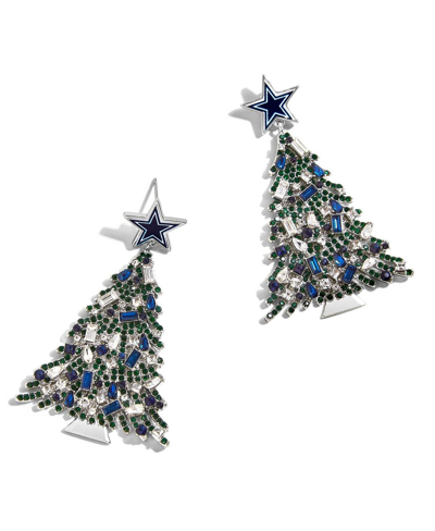 Baublebar Men's And Women's  Dallas Cowboys Christmas Tree Dangling Earrings In Silver-tone