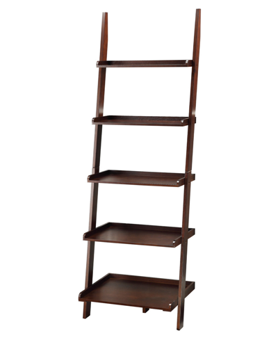 Convenience Concepts 25" Solid Pine American Heritage Bookshelf Ladder In Espresso