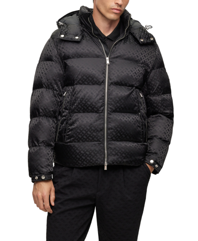 Hugo Boss Boss Corbinian Hooded Puffer Jacket In Black