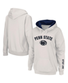 COLOSSEUM WOMEN'S WHITE PENN STATE NITTANY LIONS ARCH AND LOGO 1 PULLOVER HOODIE