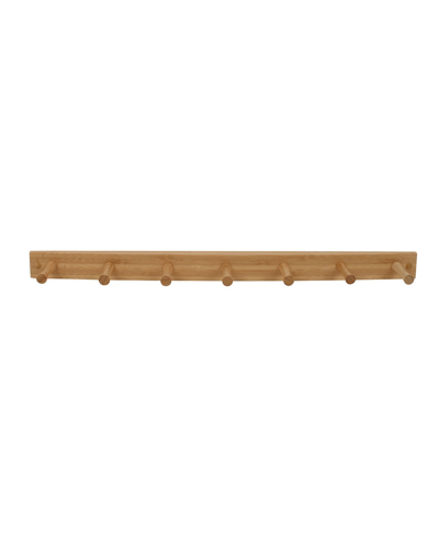 Spectrum Diversified Wall-mounted 7 Peg Wood Hook Rack In Tan