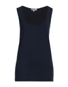 Patrizia Pepe Woman Tank Top Midnight Blue Size 3 Viscose, Elastane, Glass