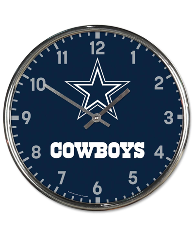 Wincraft Dallas Cowboys Chrome Wall Clock In Navy