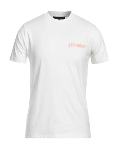 John Richmond Man T-shirt White Size Xl Cotton