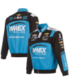 JH DESIGN MEN'S JH DESIGN BLACK ROSS CHASTAIN WWEX TWILL UNIFORM FULL-SNAP JACKET