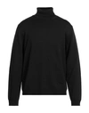 Roberto Collina Turtleneck Wool Sweater Long Sleeves In Black