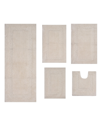 Home Weavers Classy Bathmat Rugs 5 Piece Set In Ivory