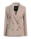 Patrizia Pepe Woman Blazer Camel Size 2 Polyester, Elastane In Beige