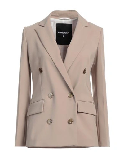 Patrizia Pepe Woman Blazer Camel Size 10 Polyester, Elastane In Beige