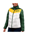 G-iii 4her By Carl Banks Women's  White, Black Pittsburgh Steelers New Star Quilted Full-zip Jacket In White,green