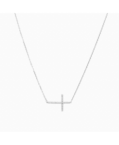 Bearfruit Jewelry Horizontal Cross Necklace In White