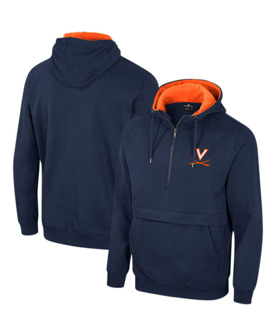 Colosseum Men's  Navy Virginia Cavaliers Team Half-zip Pullover Hoodie