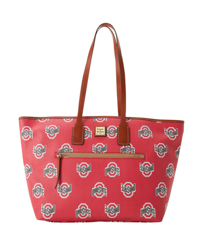 Dooney & Bourke Women's  Ohio State Buckeyes Sporty Monogram Large Zip Tote Bag In Red