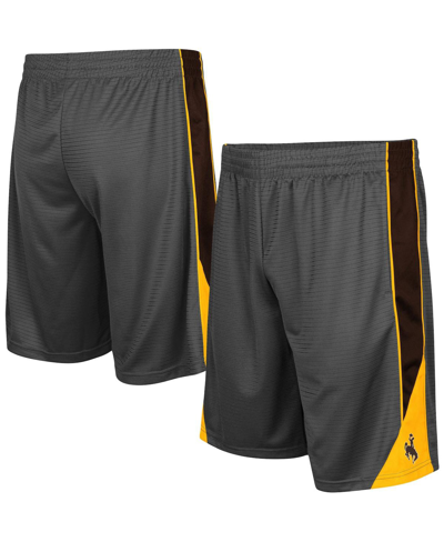 COLOSSEUM MEN'S COLOSSEUM CHARCOAL WYOMING COWBOYS TURNOVER SHORTS