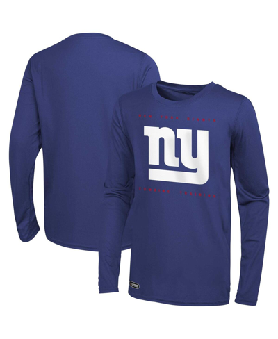 Outerstuff Men's Royal New York Giants Side Drill Long Sleeve T-shirt