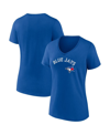Fanatics Branded Royal Toronto Blue Jays Team Lockup V-neck T-shirt In Royal