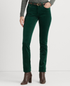 Ralph Lauren Stretch Corduroy Mid-rise Straight Pant In Season Green