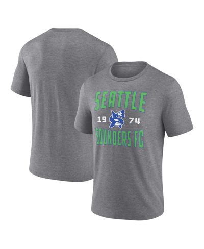 Fanatics Men's  Heather Gray Seattle Sounders Fc Antique Stack Tri-blend T-shirt