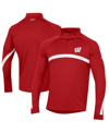 Under Armour Men's  Red Wisconsin Badgers Game Day Raglan Quarter-zip Top In Red