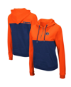 Colosseum Orange/navy Auburn Tigers Aidan Lightweight Half-zip Hoodie In Orange,navy