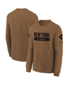 NIKE BIG BOYS NIKE BROWN NEW YORK GIANTS 2023 SALUTE TO SERVICE LONG SLEEVE T-SHIRT