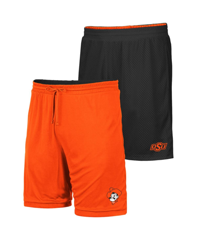 Colosseum Men's  Black, Orange Oklahoma State Cowboys Wiggum Reversible Shorts In Black,orange