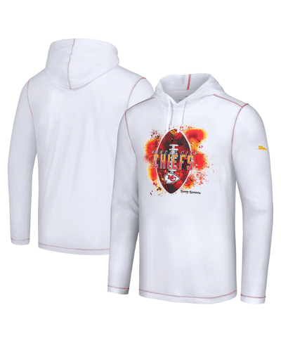 Tommy Bahama Men's  White Kansas City Chiefs Graffiti Touchdown Pullover Hoodie