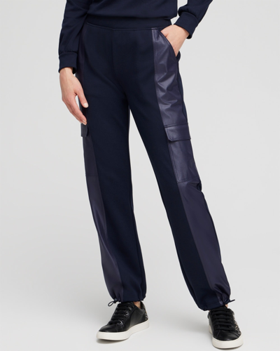Chico's Zenergy Double Knit Pants In Navy Blue